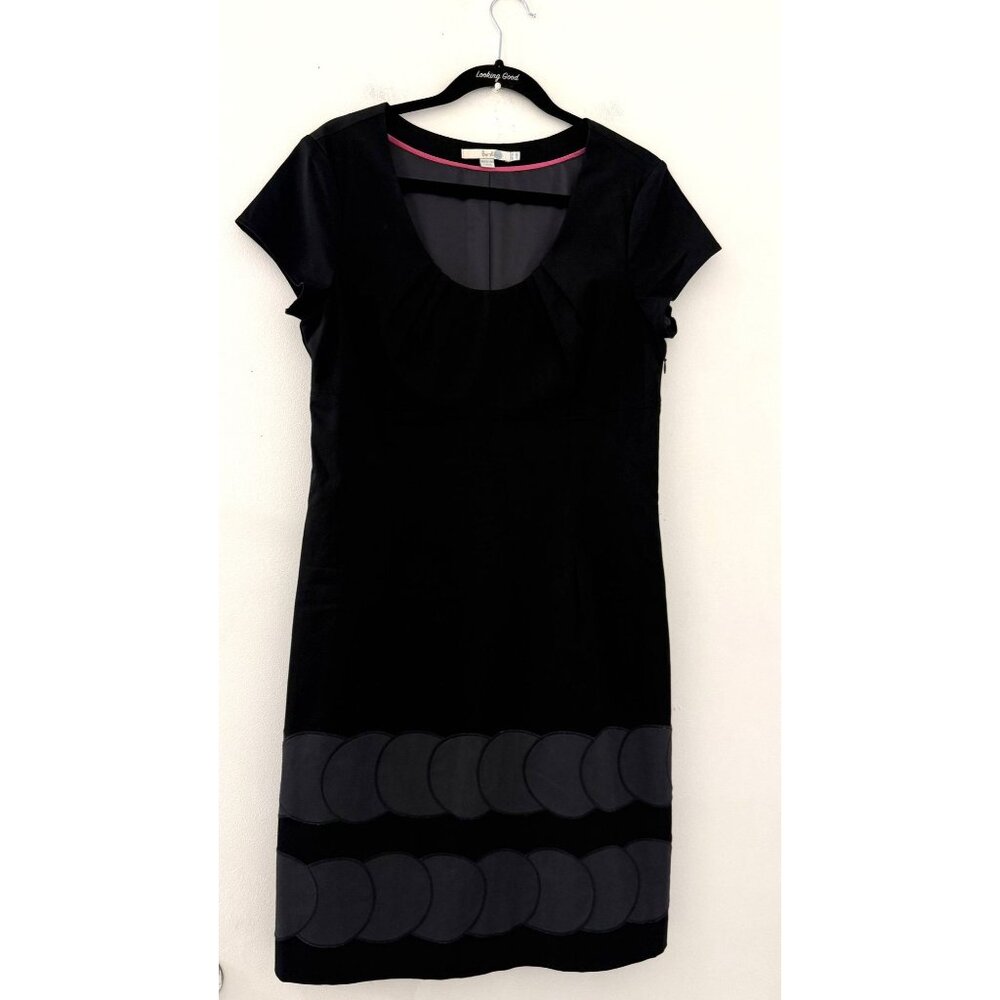 Boden Women's Black‎ and Gray A-Line Knee Length Midi Dress Size10R Academia